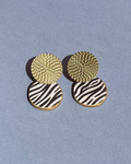 Pendientes largos con estampado de leopardo