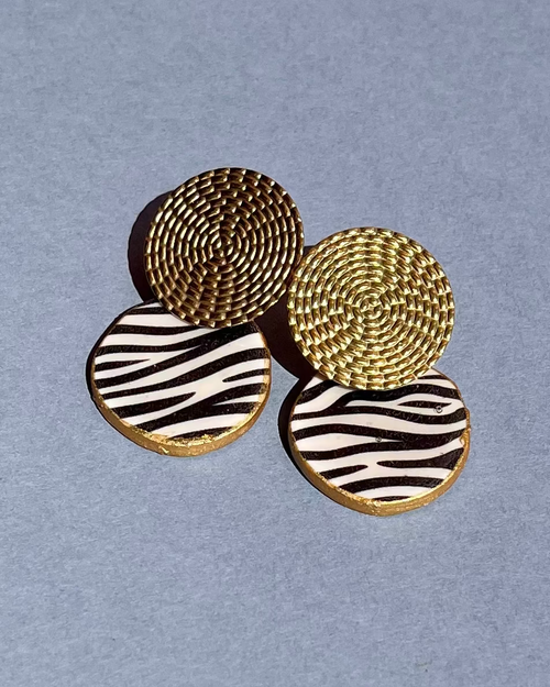 Pendientes largos con estampado de leopardo